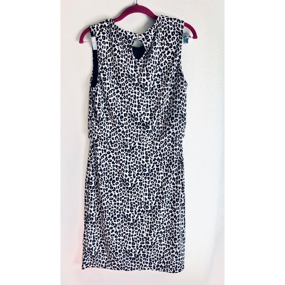BRITISH!🇬🇧Animal Print Sleeveless Gathered Waist Trending Dress Size 10👗 - Picture 5 of 8